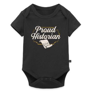 Fier historien Histoire - Body à manches courtes Premium Bébé - noir - Devant