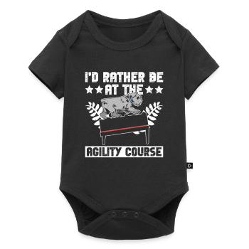 Hunde-agility-kursdesign Für - Body à manches courtes Premium Bébé - noir - Devant