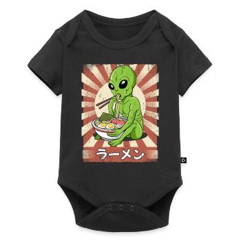 ramen alien noodle soup ramen - Baby Premium short-sleeve bodysuit - black - Front