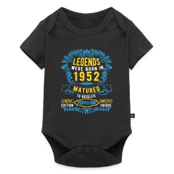 Les légendes sont nées en 1952 Anniversaire - Body à manches courtes Premium Bébé - noir - Devant