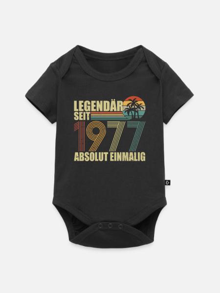 Legendär seit 1977 - Baby Premium Kurzarmbody - Schwarz