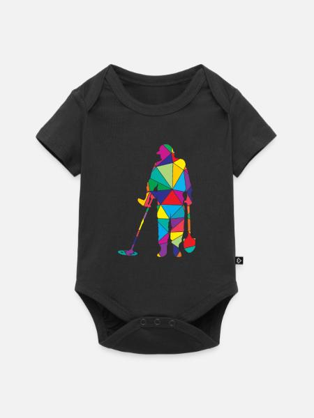 Metalldetektor Polygon Sondler - Baby Premium Kurzarmbody - Schwarz