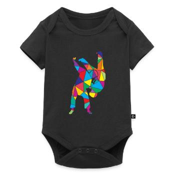 Low Poly Martial Arts Polygon Judo - Baby Premium short-sleeve bodysuit - black - Front