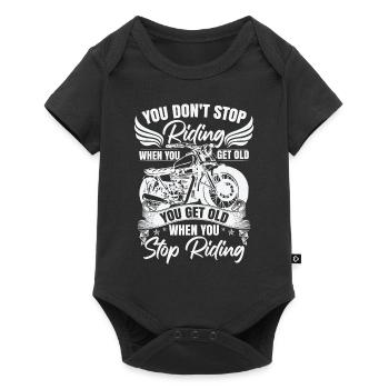 Motorcyclist Rider Motorbike Motorcycle Rider - Baby Premium short-sleeve bodysuit - black - Front