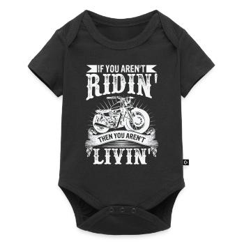 Motorbike Rider Bike Rider Motorcycle - Baby Premium short-sleeve bodysuit - black - Front