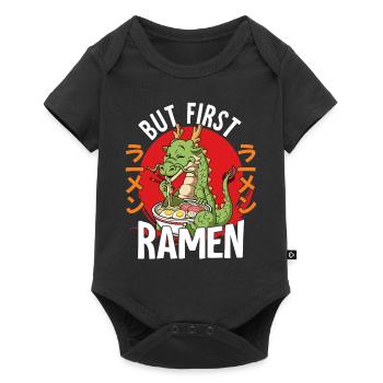 But First Ramen - Baby Premium short-sleeve bodysuit - black - Front