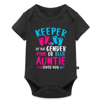Gardienne du genre Pink Or Blue Auntie Loves You - Body à manches courtes Premium Bébé - noir - Devant