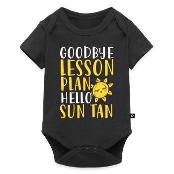 Goodbye Lesson Plan Hello Sun Tan - Baby Premium Kurzarmbody - Schwarz - Vorne
