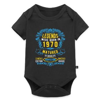 Les légendes sont nées en 1970 Anniversaire - Body à manches courtes Premium Bébé - noir - Devant