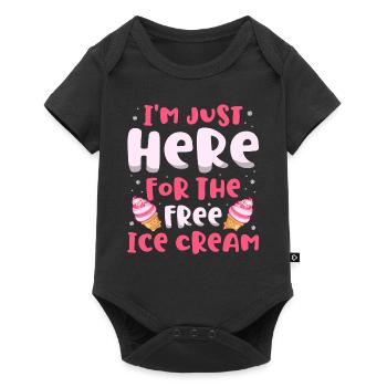 Je suis juste ici pour le gratuit - Body à manches courtes Premium Bébé - noir - Devant