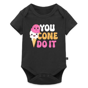 You Cone Do It Ice Cream Lover - Baby Premium Kurzarmbody - Schwarz - Vorne