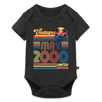 Born May 2000 Birthday Gift May 2000, MAY, May - Baby Premium short-sleeve bodysuit - black - Front