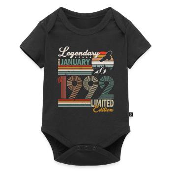 Januar 1992 - Baby Premium Kurzarmbody - Schwarz - Vorne