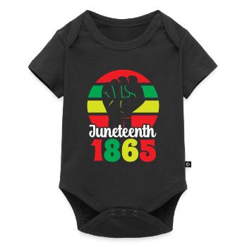 Juneteenth 1865 Afrika Afro-Américain noir - Body à manches courtes Premium Bébé - noir - Devant