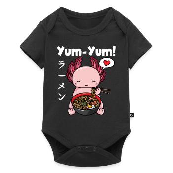 Yum Yum Japon Anime Ramen Noodle Axolotl - Body à manches courtes Premium Bébé - noir - Devant