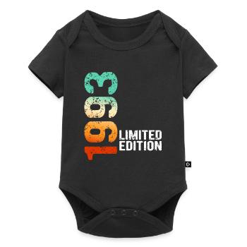 1993 limited edition vintage year of birth retro - Baby Premium short-sleeve bodysuit - black - Front