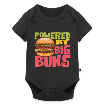 Angetrieben von großen Brötchen - Baby Premium Kurzarmbody - Schwarz - Vorne