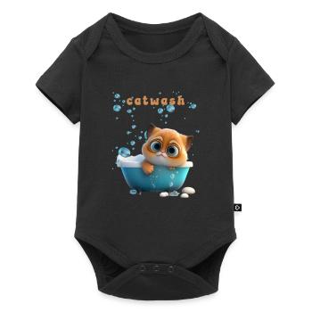 Funny Cat Motif Cat Pet Cat Lingerie - Baby Premium short-sleeve bodysuit - black - Front
