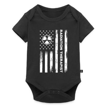 USA Flag Radiation Therapist America - Baby Premium short-sleeve bodysuit - black - Front