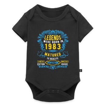 Les légendes sont nées en 1983 Anniversaire - Body à manches courtes Premium Bébé - noir - Devant