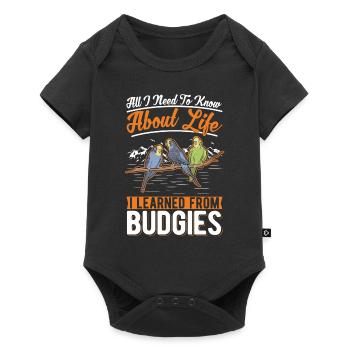 Budgie Welli Parakeet - Baby Premium short-sleeve bodysuit - black - Front