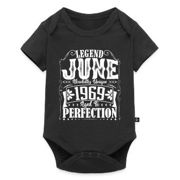 juin 1969. Anniversaire juin 1969 Cadeau juin 1969 - Body à manches courtes Premium Bébé - noir - Devant