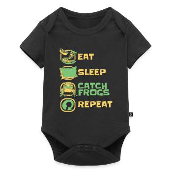 Eat Sleep Catch Frogs Repeat Toad Tadpole - Baby Premium short-sleeve bodysuit - black - Front