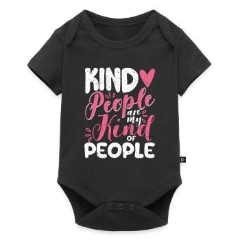 Friendly people are my kind of people - Baby Premium short-sleeve bodysuit - black - Front