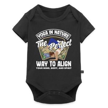 Yoga in nature, the perfect way to align your mind - Baby Premium short-sleeve bodysuit - black - Front