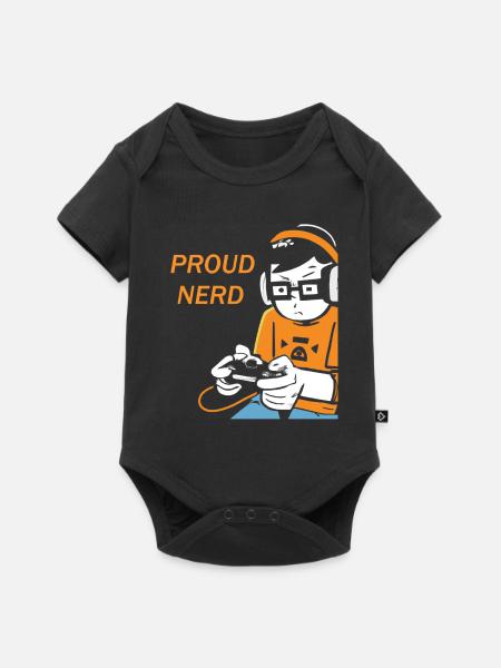 Gaming Nerd Spruch Lustig - Baby Premium Kurzarmbody - Schwarz