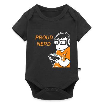 Jeu, Nerd, Nerd - Body à manches courtes Premium Bébé - noir - Devant
