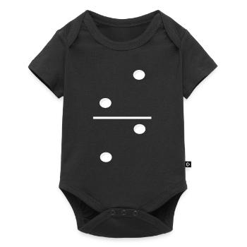 Domino Game Tile 2-2 - Lustiges Gruppenkostüm - Baby Premium Kurzarmbody - Schwarz - Vorne