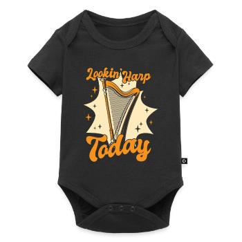 Lookin Harp Today Harp Music Harp Harp Harp Player - Body à manches courtes Premium Bébé - noir - Devant