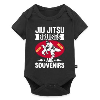 Brazilian Jiu Jitsu MMA Bjj Hugger - Baby Premium Kurzarmbody - Schwarz - Vorne