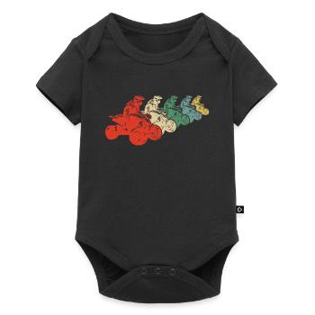Cool retro Quad ATV Enthusiasts Quad Racers - Body à manches courtes Premium Bébé - noir - Devant
