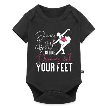 Ballet Dancer Dance Girl Ballerina - Baby Premium short-sleeve bodysuit - black - Front