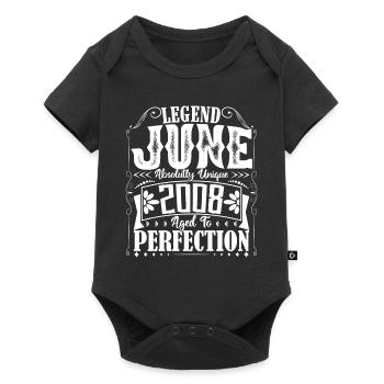 juin 2008. Anniversaire juin 2008 Cadeau juin 2008 - Body à manches courtes Premium Bébé - noir - Devant