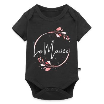 La mariée floral - Body à manches courtes Premium Bébé - noir - Devant