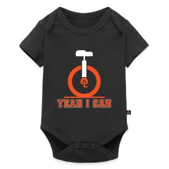 Unicycle yes I Can Cycling One Wheel Unicyclist - Baby Premium short-sleeve bodysuit - black - Front