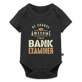 Super examinateur de banque - Body à manches courtes Premium Bébé - noir - Devant