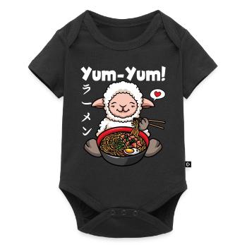 Anime Sheep Ramen Noodles Manga Kawaii - Baby Premium short-sleeve bodysuit - black - Front