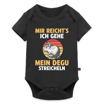 Mir reicht's ich gehe mein Degu streicheln - Baby Premium Kurzarmbody - Schwarz - Vorne