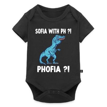 Sofia instead of Sophia Shirt Funny Trex Meme Over - Baby Premium short-sleeve bodysuit - black - Front