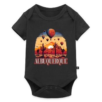 Albuquerque Ballon New Mexico Heißluftballon - Baby Premium Kurzarmbody - Schwarz - Vorne