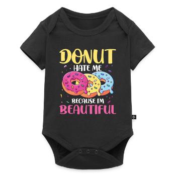Donut Hate Me Because I'm Beautiful - Baby Premium Kurzarmbody - Schwarz - Vorne