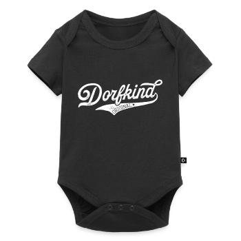 Dorfkind T-Shirt Herren Trachtenshirt Damen Tracht - Baby Premium Kurzarmbody - Schwarz - Vorne
