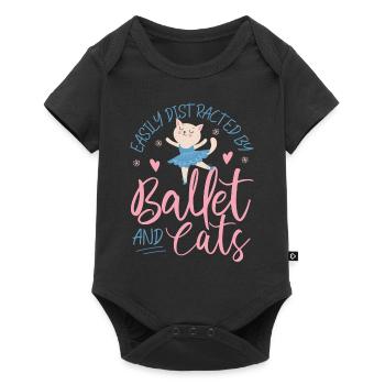 Ballet Dancer Dance Girl Ballerina - Baby Premium Kurzarmbody - Schwarz - Vorne