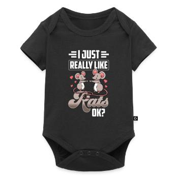 I just like rats very cute rat animal - Baby Premium short-sleeve bodysuit - black - Front