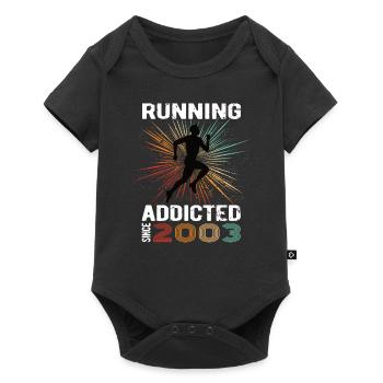 Running Vintage Running Addicted runner jogger 2003 - Body à manches courtes Premium Bébé - noir - Devant