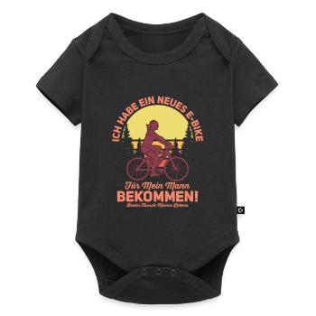 Ich habe ein neues E-Bike für meine Frau bekommen - Baby Premium Kurzarmbody - Schwarz - Vorne